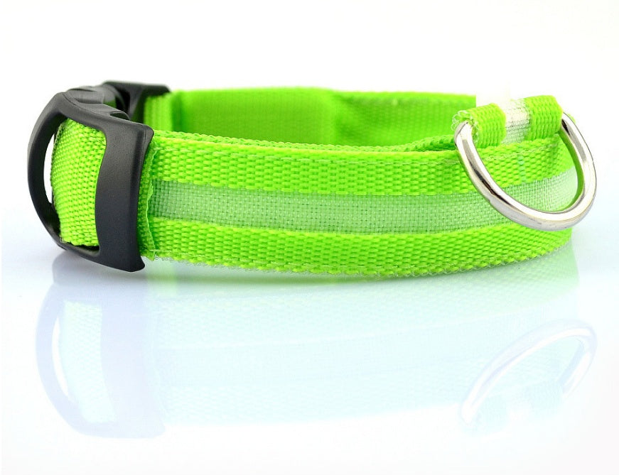 Tikivault Nylon LED Pet Dog Luminous Collar