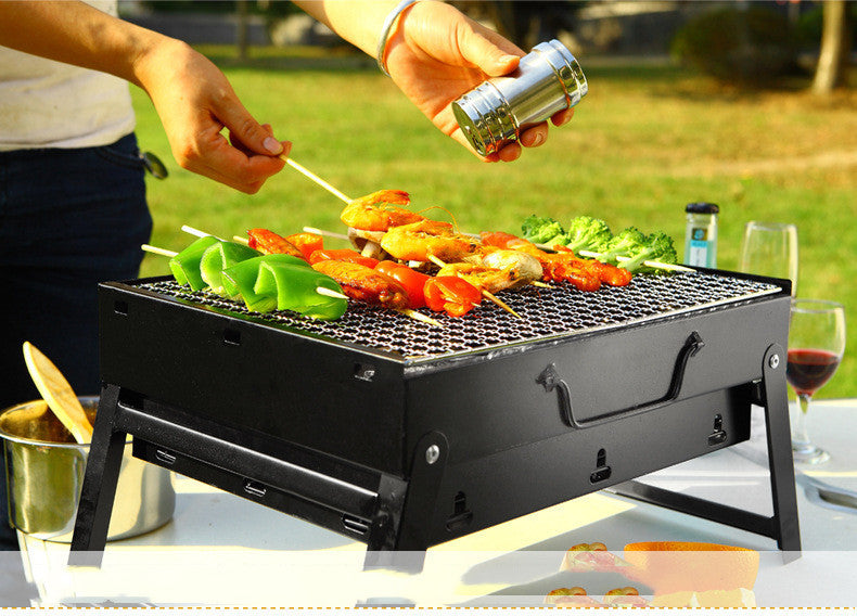 Tikivault Outdoor Barbecue Portable Charcoal Grill