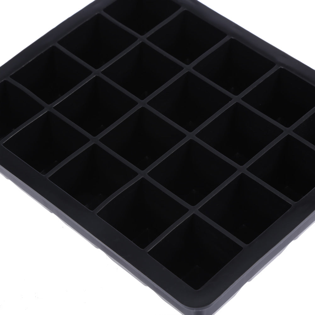 20 Grids Silicone Ice Cube Tray Mold Ice Cube Maker Container (Black)