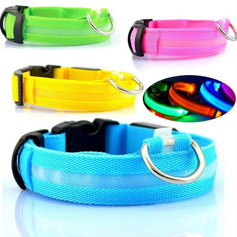 Tikivault Nylon LED Pet Dog Luminous Collar