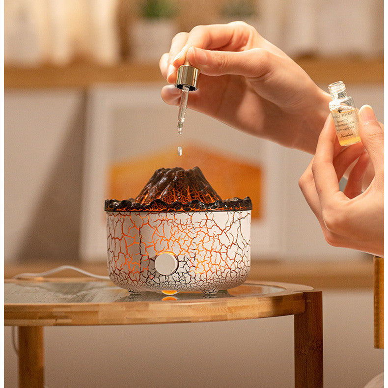 Tikivault Volcano Aromatherapy Flame Humidifier Diffuser