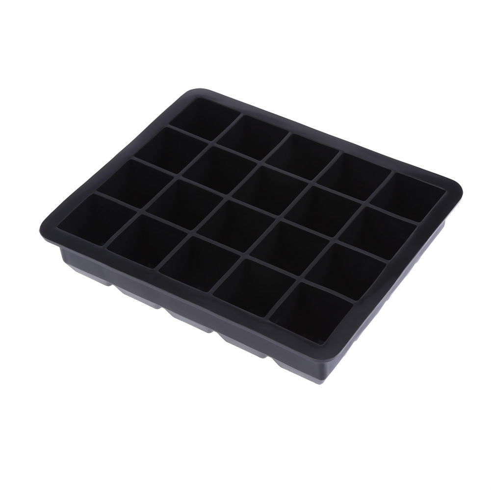 20 Grids Silicone Ice Cube Tray Mold Ice Cube Maker Container (Black)